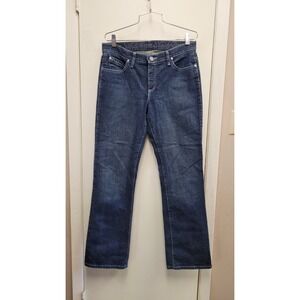Wrangler Q Baby Jeans Blue Bootcut Mid Rise Pants Western Dark Wash Women's 9/10